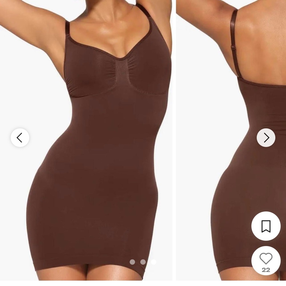 SKIMS Chocolate Shapewear Slip
